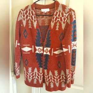 Tribal print cardigan